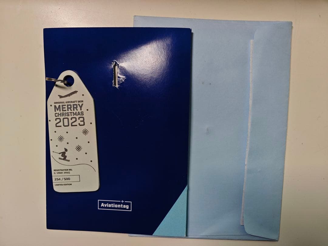 virgin Atlantic A330 2023年クリスマス限定 台紙封筒付き
