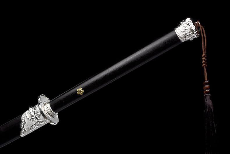 【玄墨苗刀】 繍春刀 牛尾刀 苗刀 手鍛造打 鋼刀 冷兵器 古兵器 両手刀