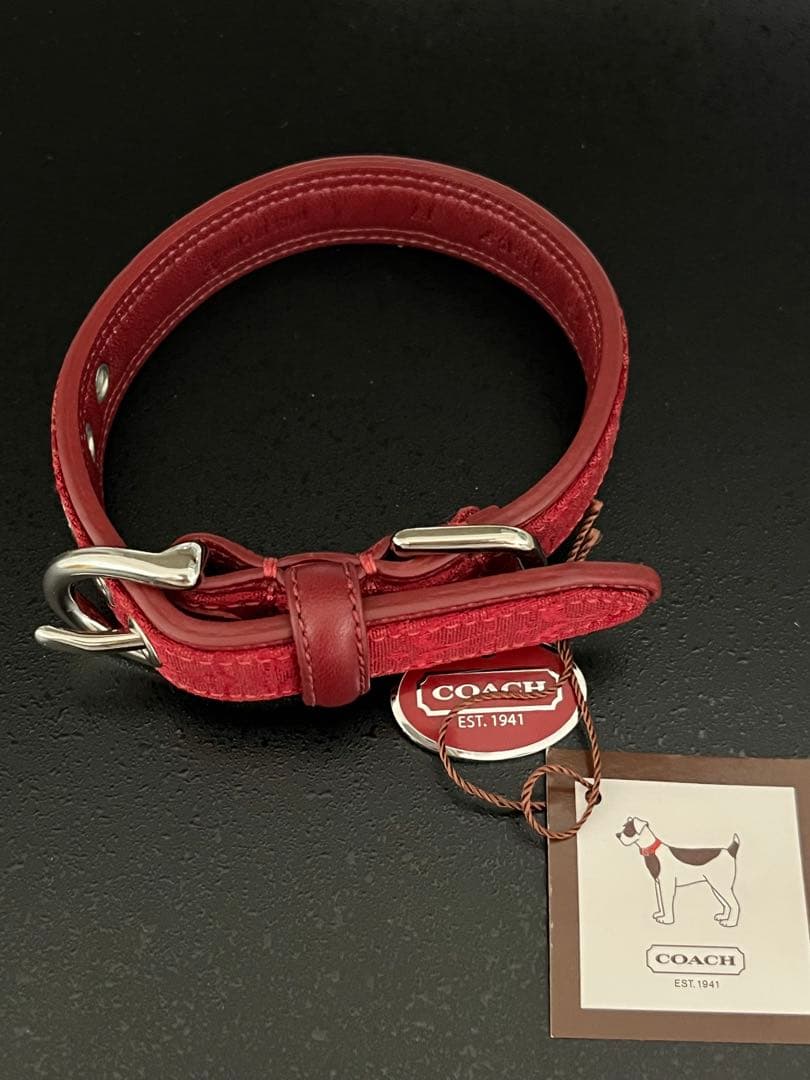 COACH 犬用首輪 レッド