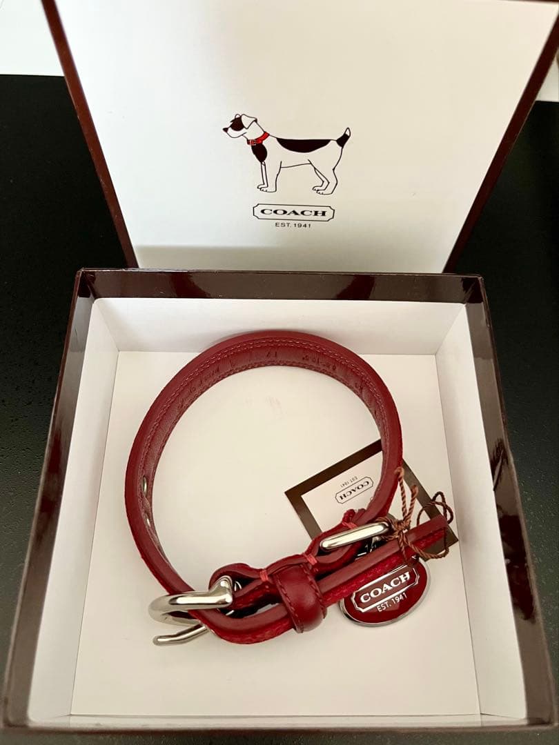 COACH 犬用首輪 レッド