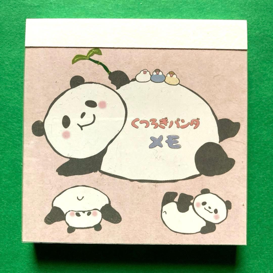 パンダ　メモ帳　スクエア　2柄　100枚