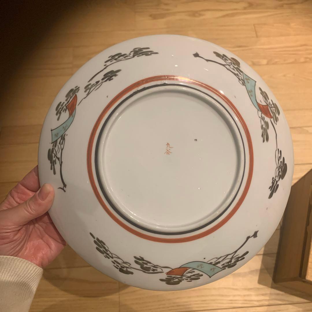 九谷焼き未使用！貴重な明治時代の手描き大皿