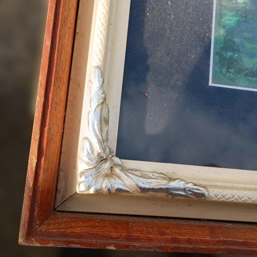 5191)西沢栄一　油絵F6号　額装