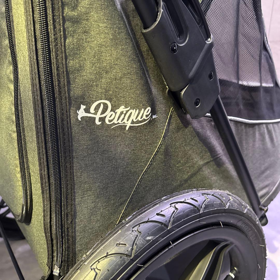 Petique ペティークブリーズジョガー メッシュ窓付きペットカート グリーン