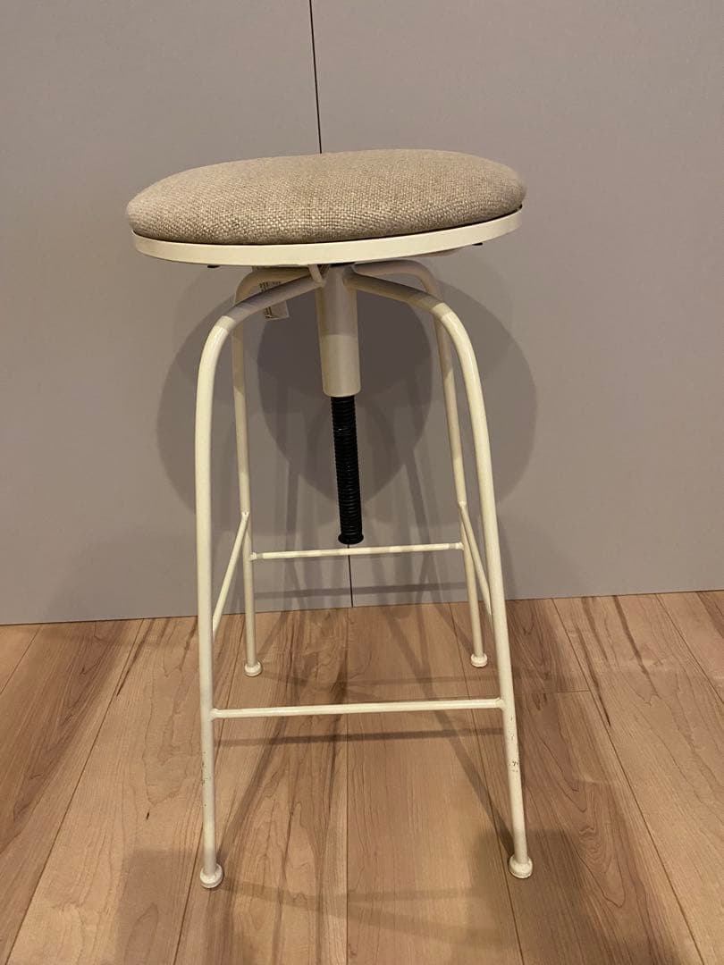 ZARA ハイスツール 回転式 グレー クッション
