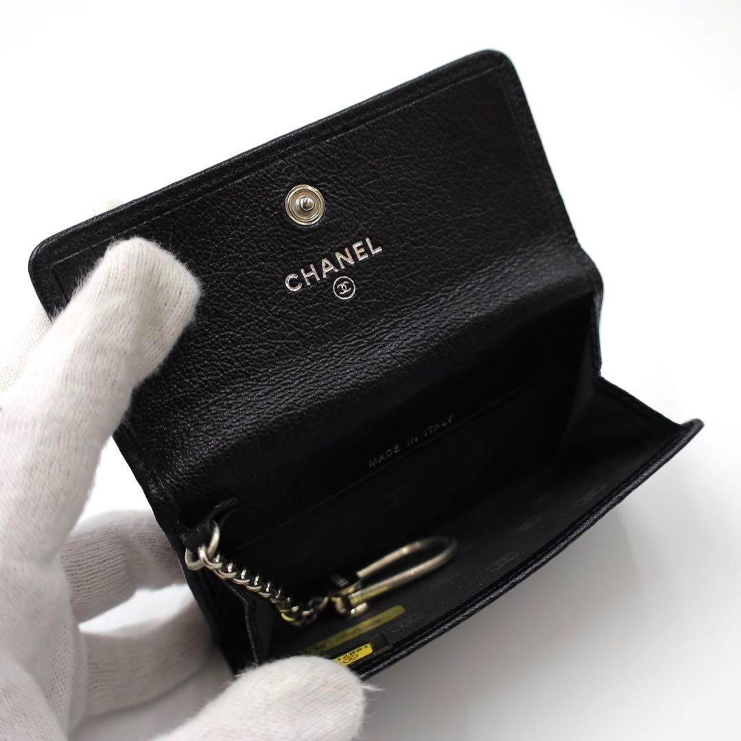 【美品❗✨】 シールあり　シャネル　 キーケース　ケース　小銭入れ　黒