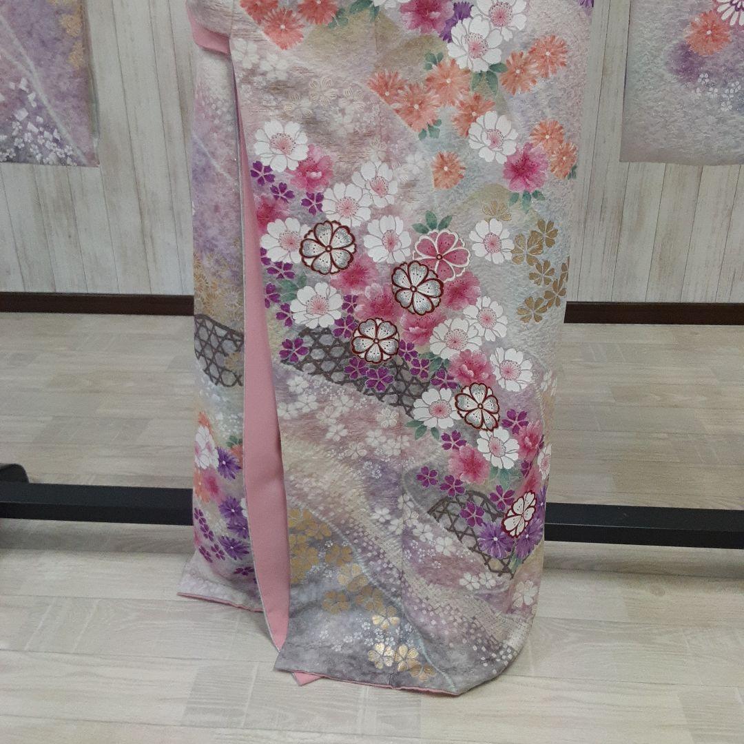 644正絹振袖白158cmぐらい