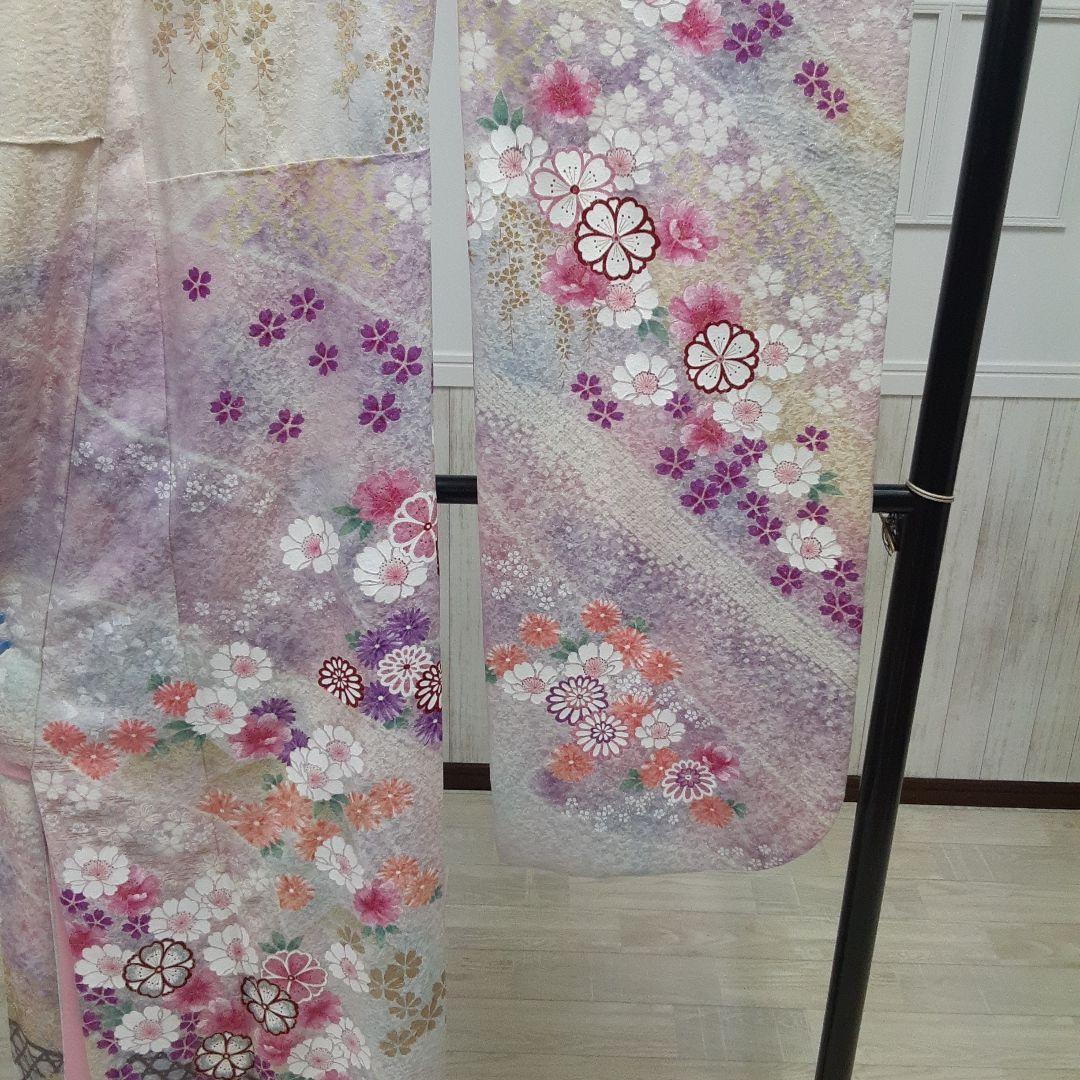 644正絹振袖白158cmぐらい