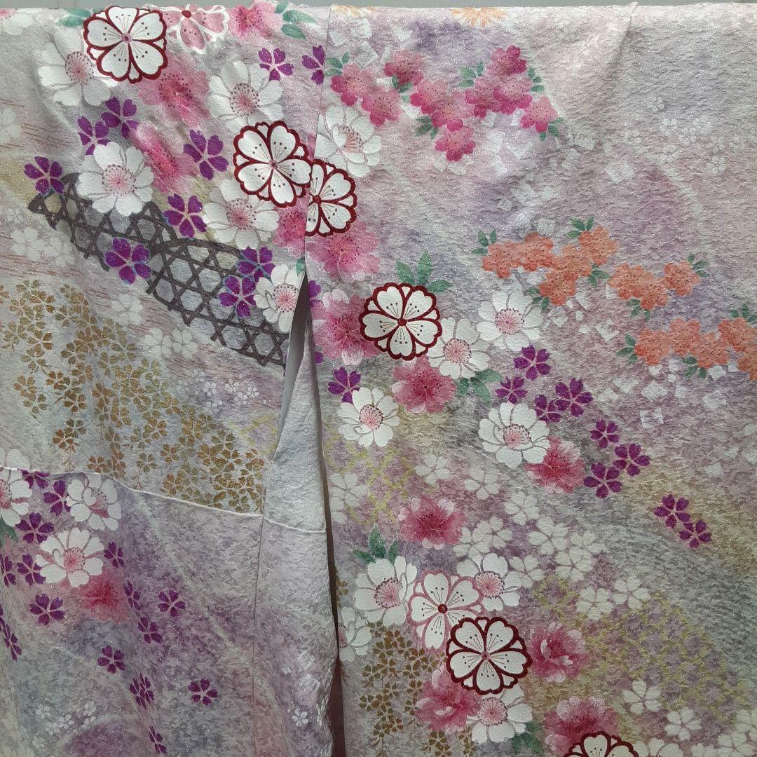 644正絹振袖白158cmぐらい