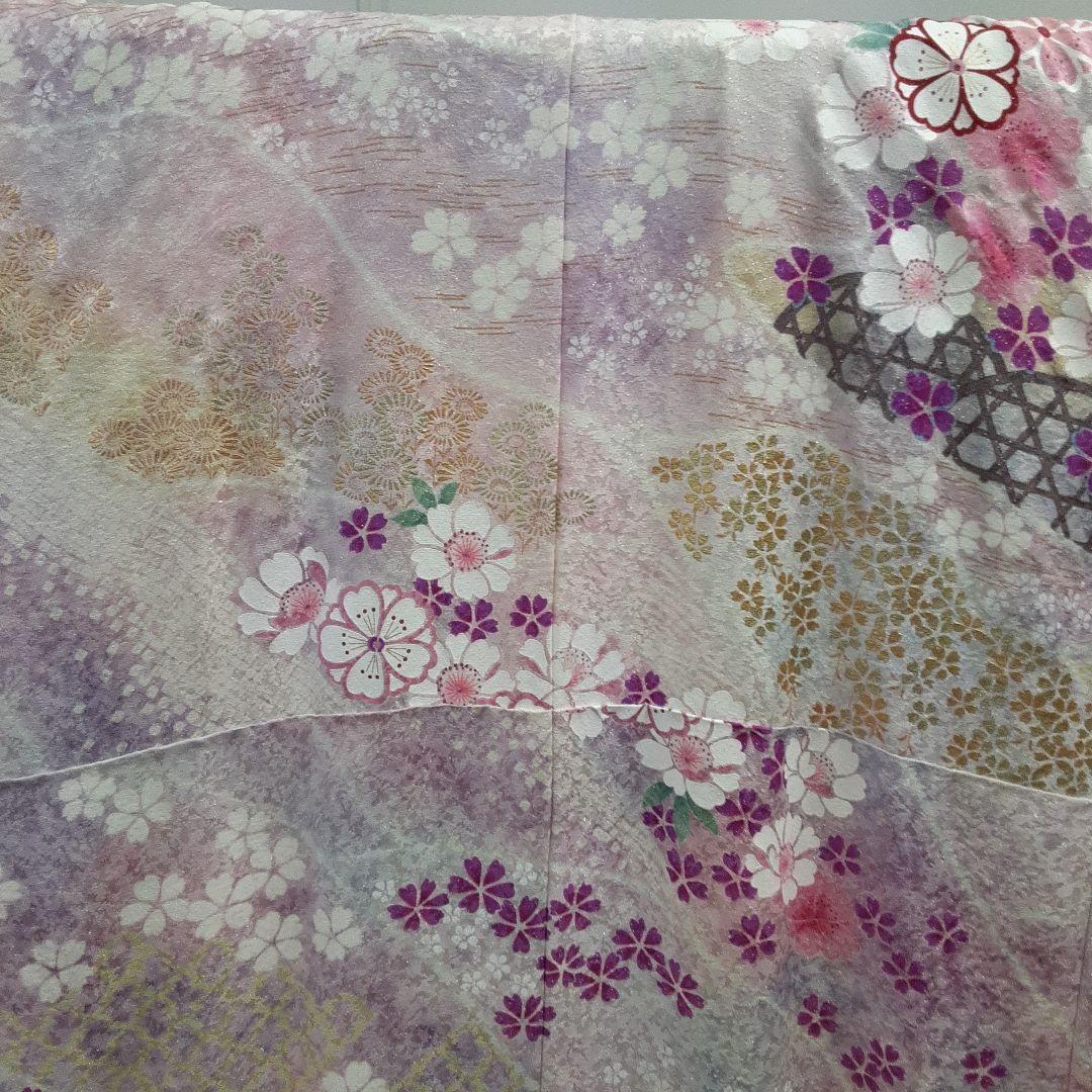 644正絹振袖白158cmぐらい