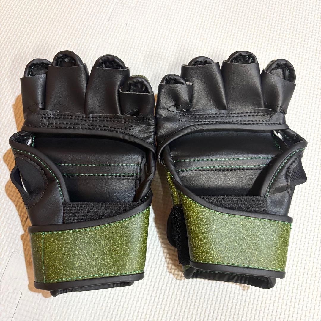 【未使用】RIZIN ISAMI グリーン オープンフィンガーグローブ Mサイズ