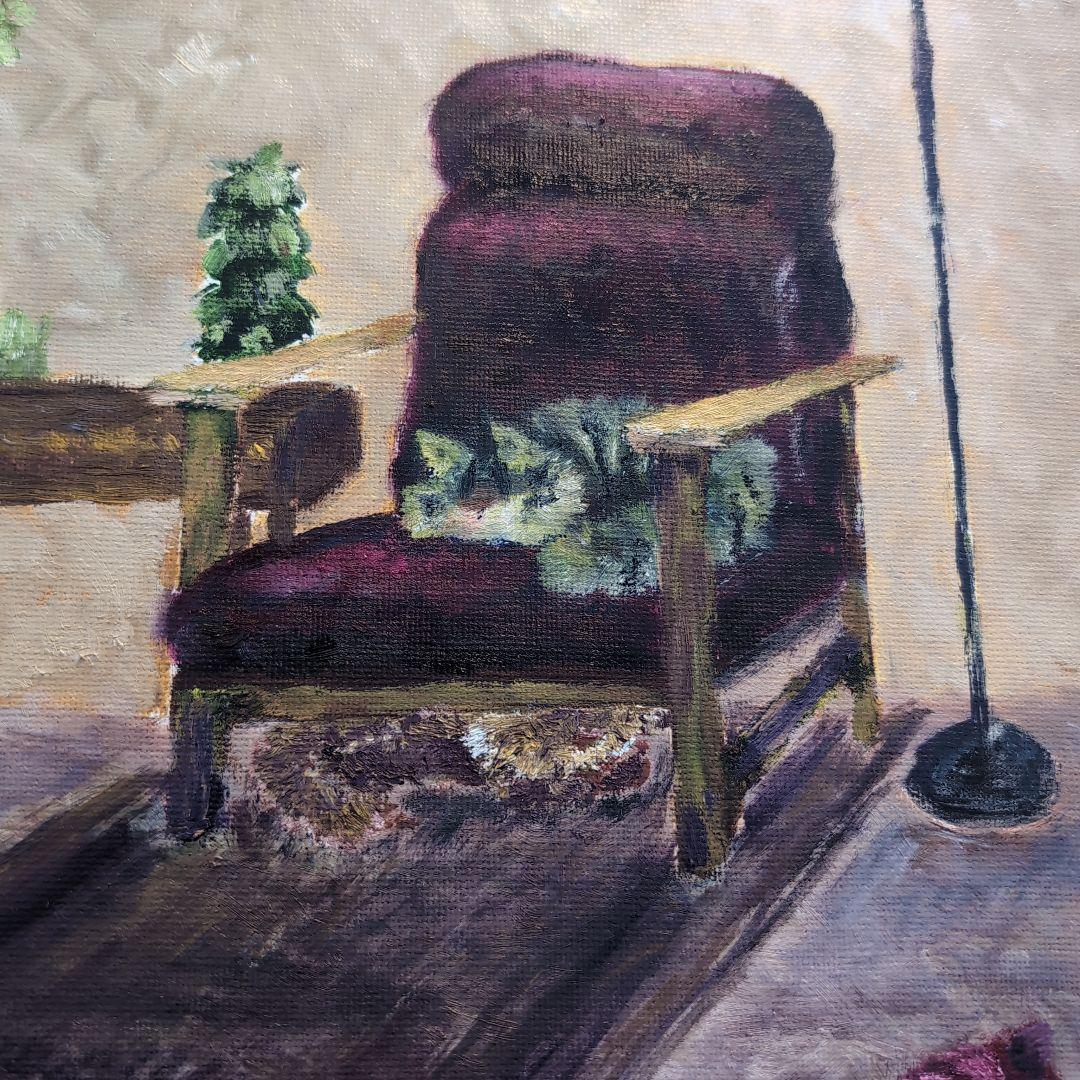 油絵の猫　6号(410×318mm)