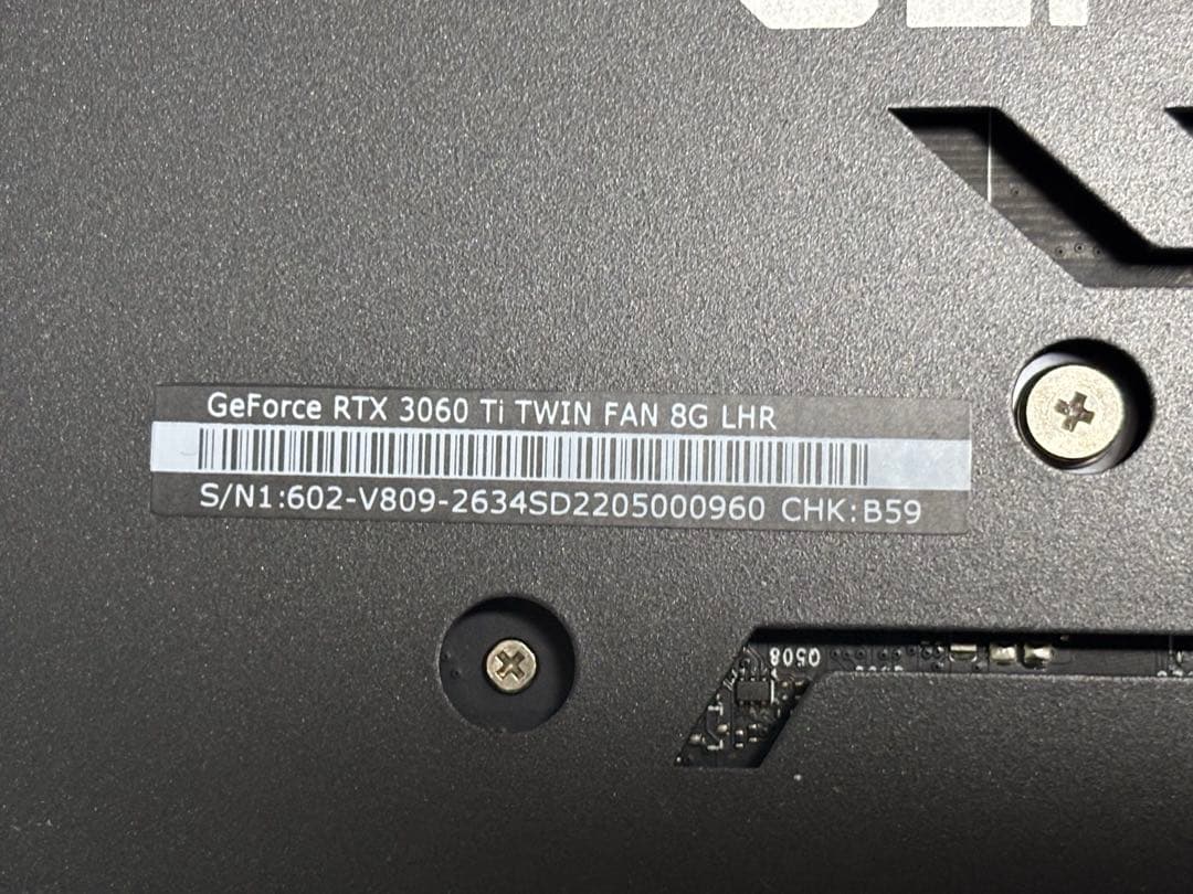 【ジャンク】MSI GEFORCE RTX 3060 ti