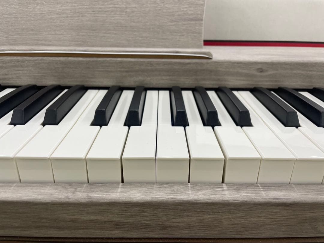 電子ピアノ88鍵盤 給電タイプ　木目調ボディ　グレー　訳あり