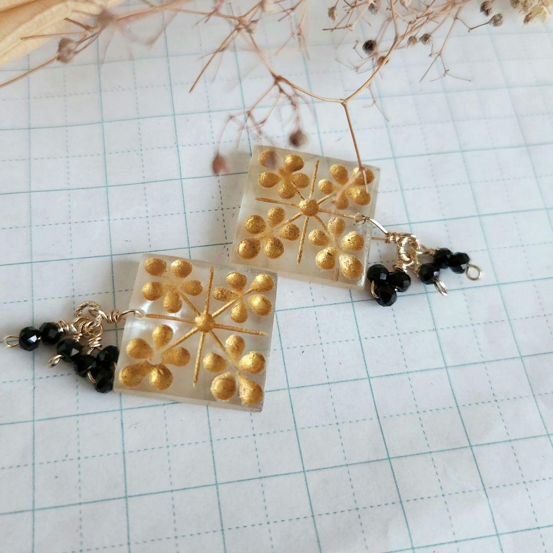 １４kgfWMOPクリスマスキルトゴールドペイントピアス