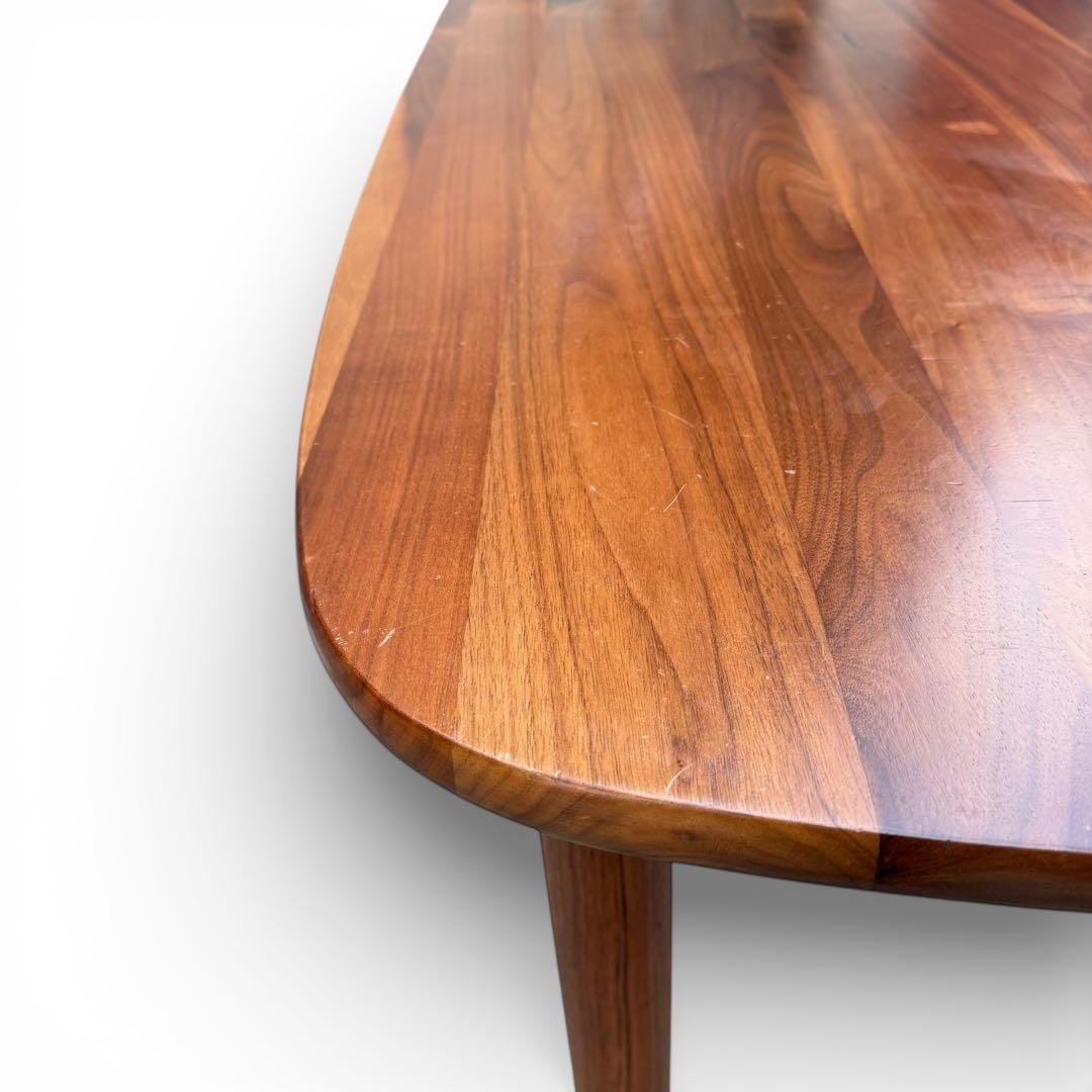 無印良品　ダイニングテーブル　ウォールナット　楕円　150cm 食卓　無垢材