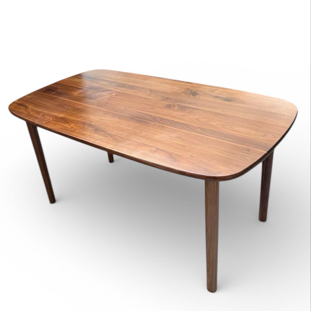 無印良品　ダイニングテーブル　ウォールナット　楕円　150cm 食卓　無垢材