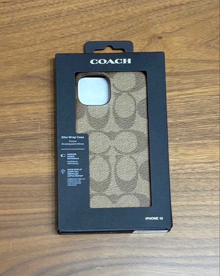 ★新品★ COACH コーチ iPhone15ケース ハードケース キャンバス