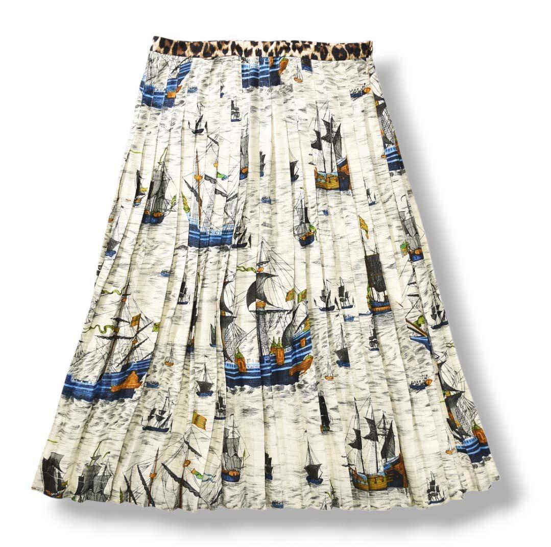 イタリア製 ラ プレスティック ウィストン シルク100％ プリーツスカート ♪