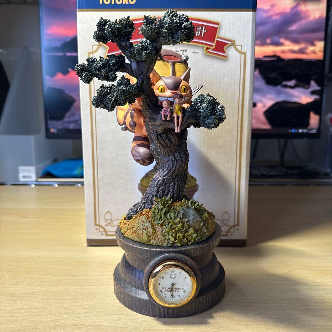 となりのトトロ ジオラマ置時計 松の木の上で トトロ30周年記念