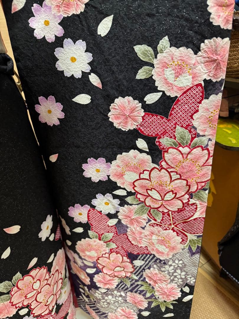 正絹　振袖単品　お稽古等