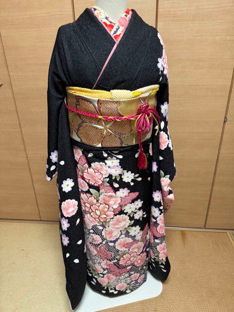 正絹　振袖単品　お稽古等