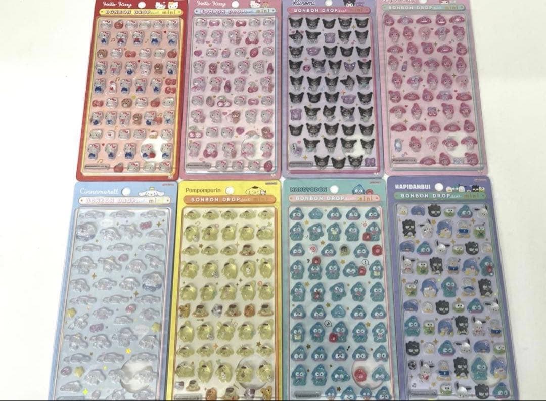 【即日発送 正規品】 サンリオ ボンボンドロップシールミニ 8種 コンプ