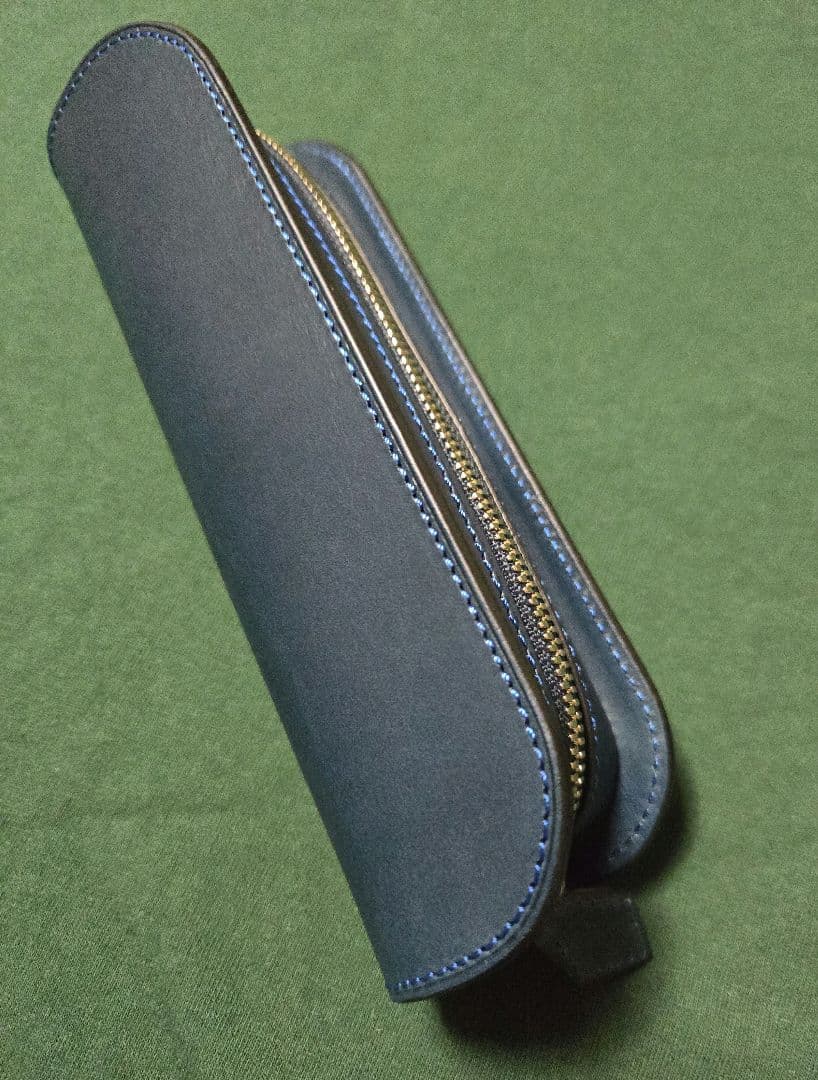 ルボナー デブペンケース ブルーステッチ ブッテーロ