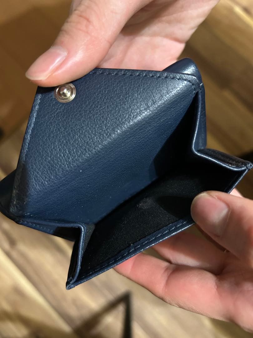 最終値下げ！！売り切り！！ BALENCIAGA ネイビー 三つ折り財布