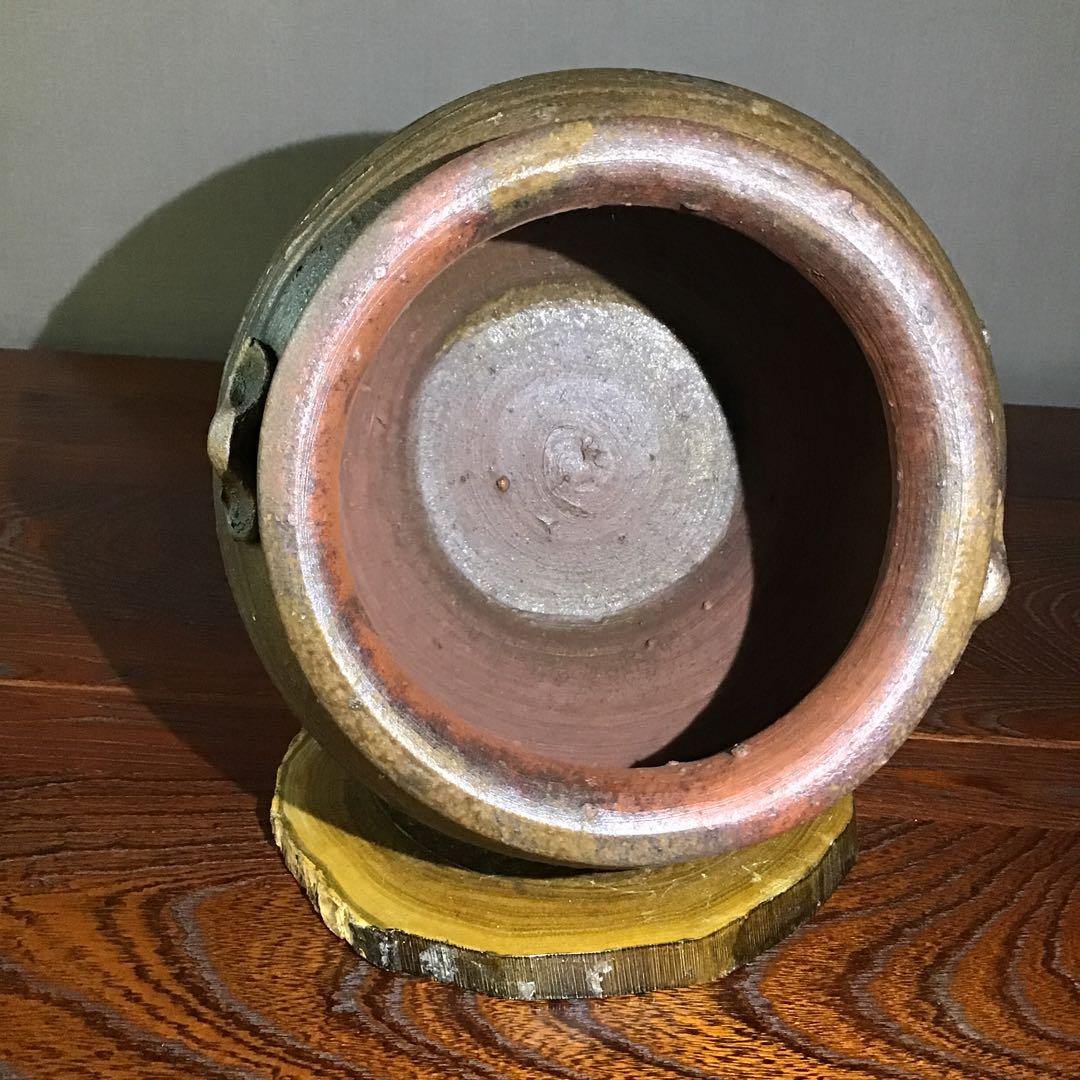 備前焼　水差　釜名有