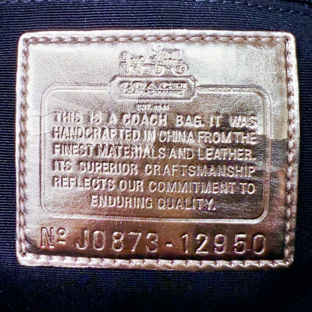 希少✨COACH コーチ オプアート シグネチャー ワンショルダー ハンドバッグ