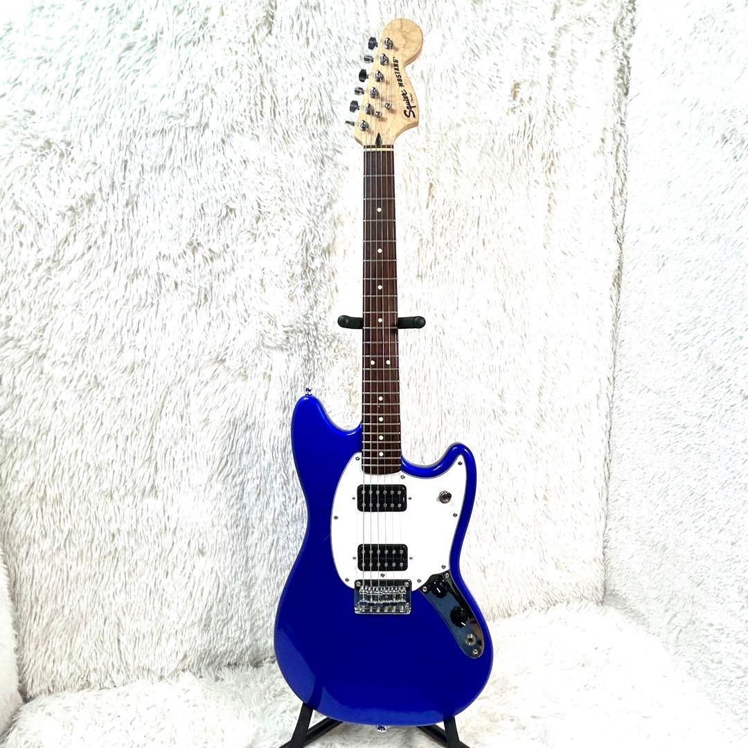 【美品激虎ネック】Squier Fender Mustang メタリックブルー