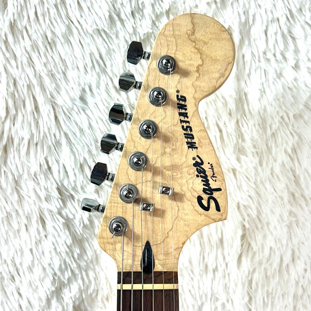 【美品激虎ネック】Squier Fender Mustang メタリックブルー