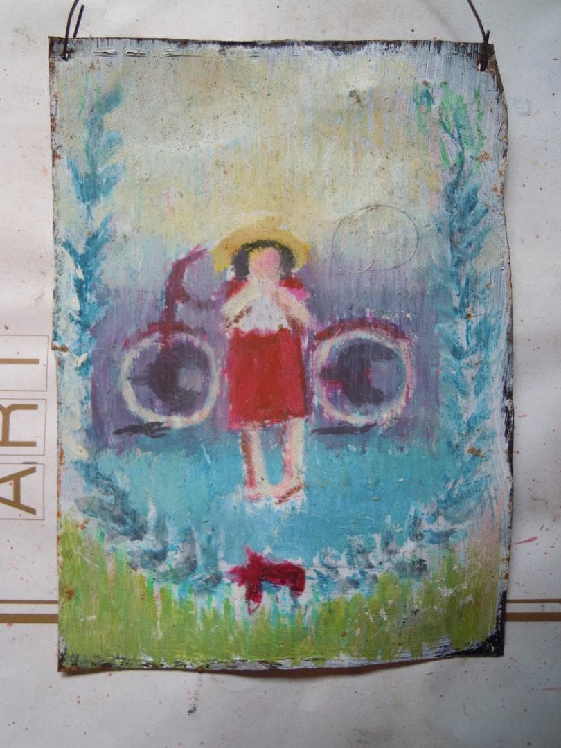 自転車少女（松本典子原画）の模写