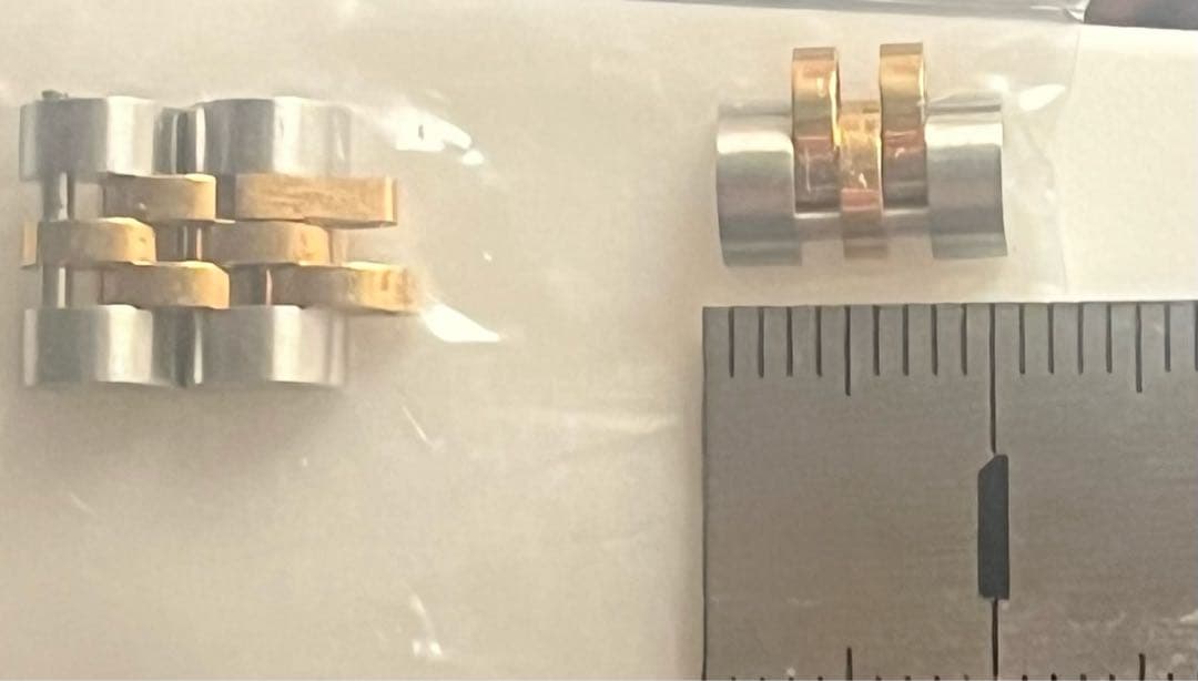 ROLEX純正　余り3コマ SS x YG ベルト調整　ジュビリーブレス等18Ｋ