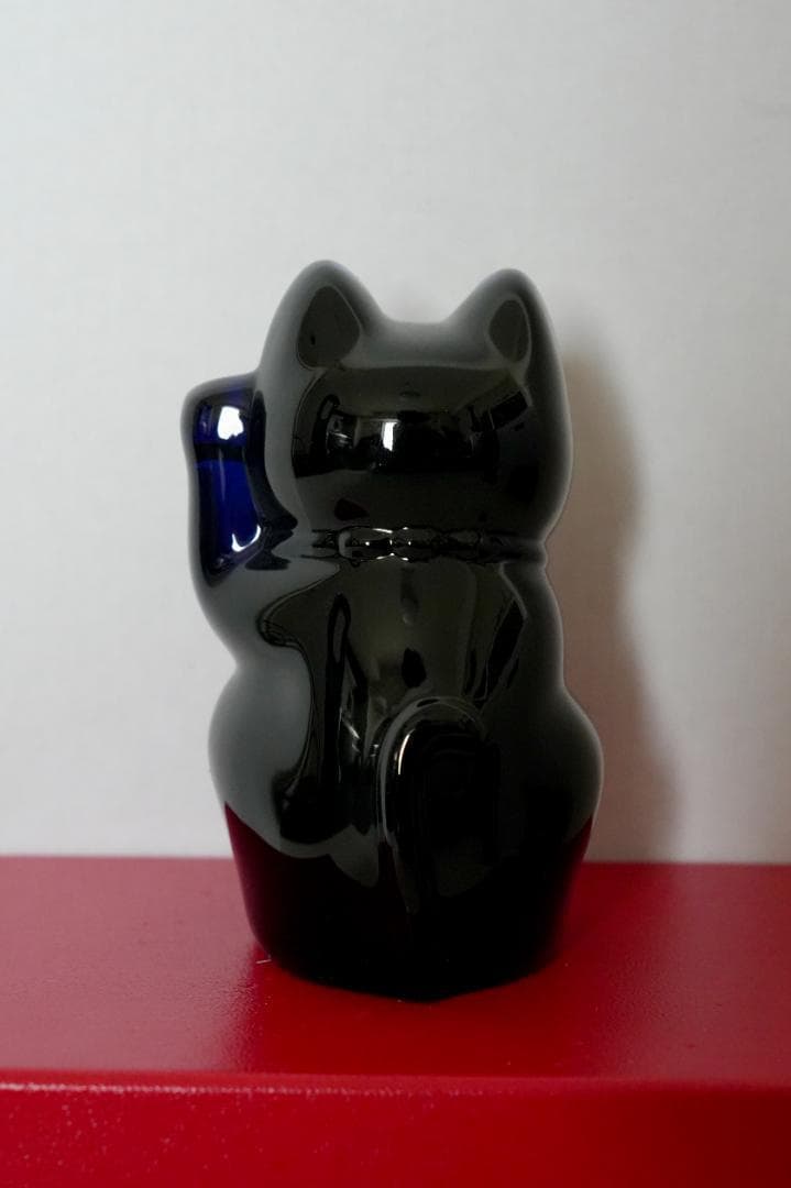 希少！バカラ まねき猫 ミッドナイトブルー 箱付き 美品