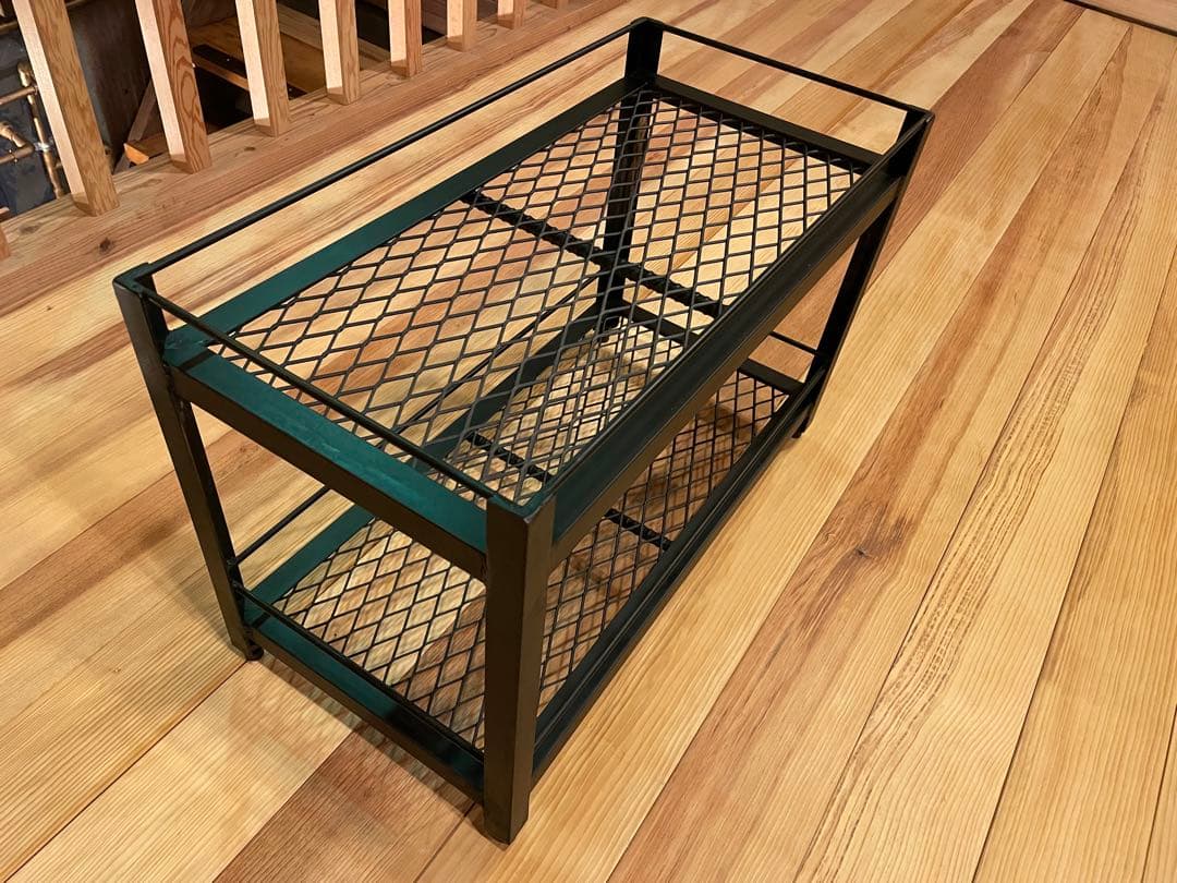 こ*ん様 【特別価格】2段アイアンシェルフ植物棚 600×300×350インダス