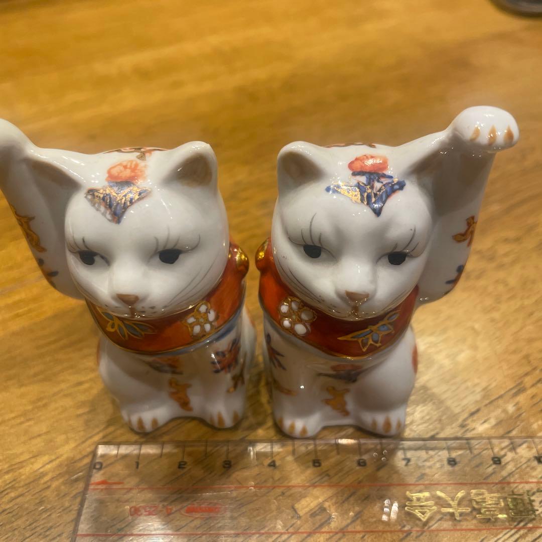 招き猫 置き物 縁起物 2個セット