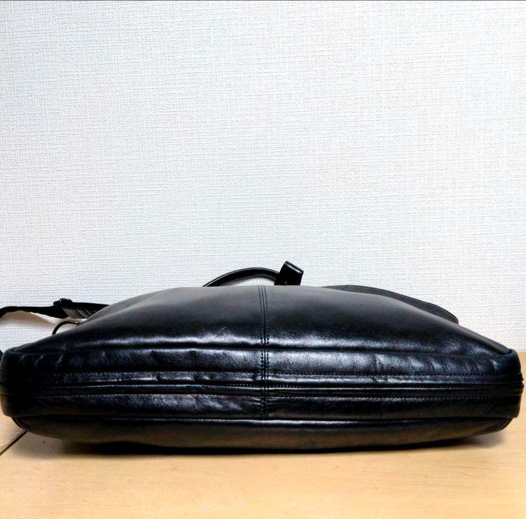 cc2 2way PORTER ビジネスバッグ ショルダーバッグ 黒 牛革