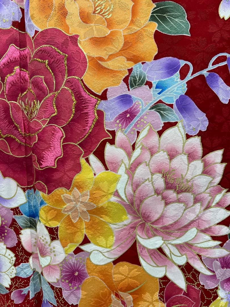 振り袖　フルセット　別誂長襦袢　成人式　刺繍入り　金彩加工　682