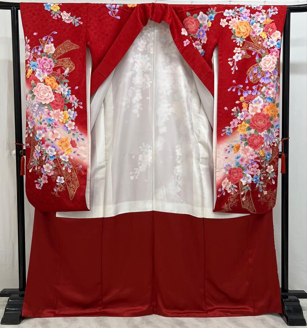 振り袖　フルセット　別誂長襦袢　成人式　刺繍入り　金彩加工　682