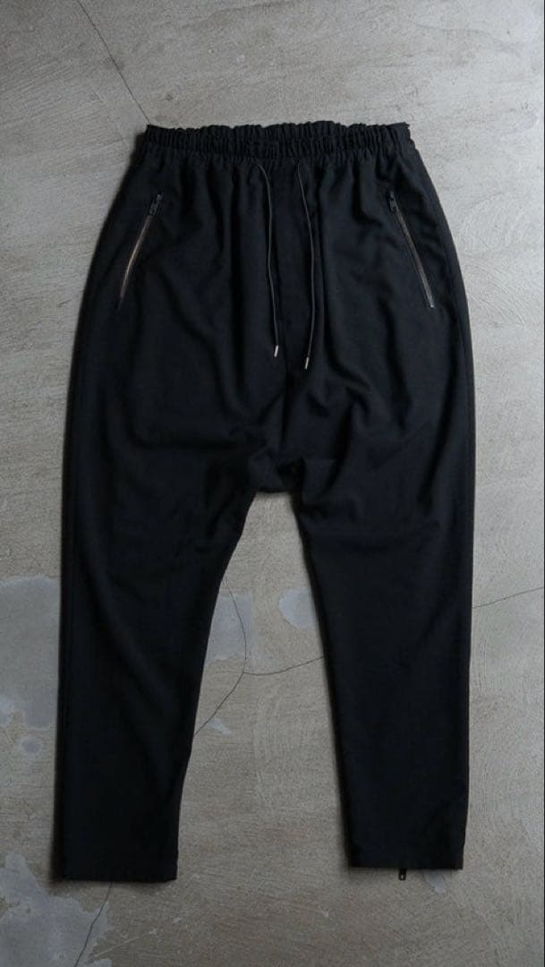 PRY Drawstring Sarouel Zip Pants 【BLACK