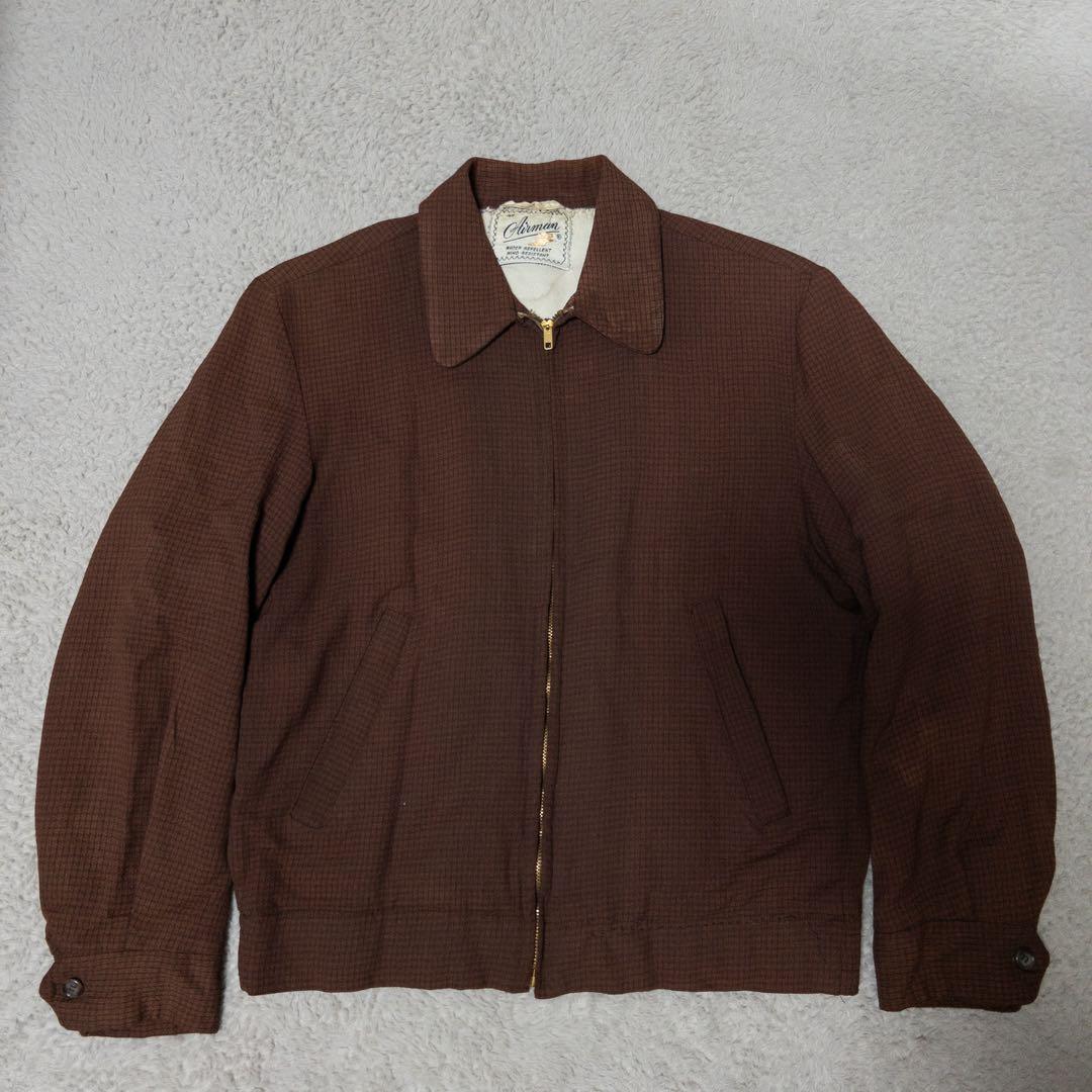 T*e様 40s~50s airman ギャバジャン ウール レーヨン 表記サイ