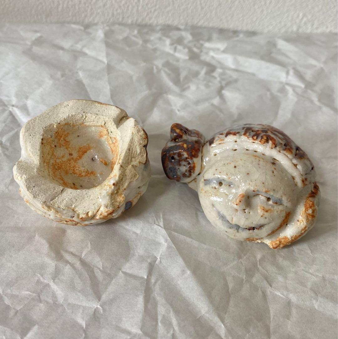 希少！　清水公照　泥仏 香合 福の神　共箱