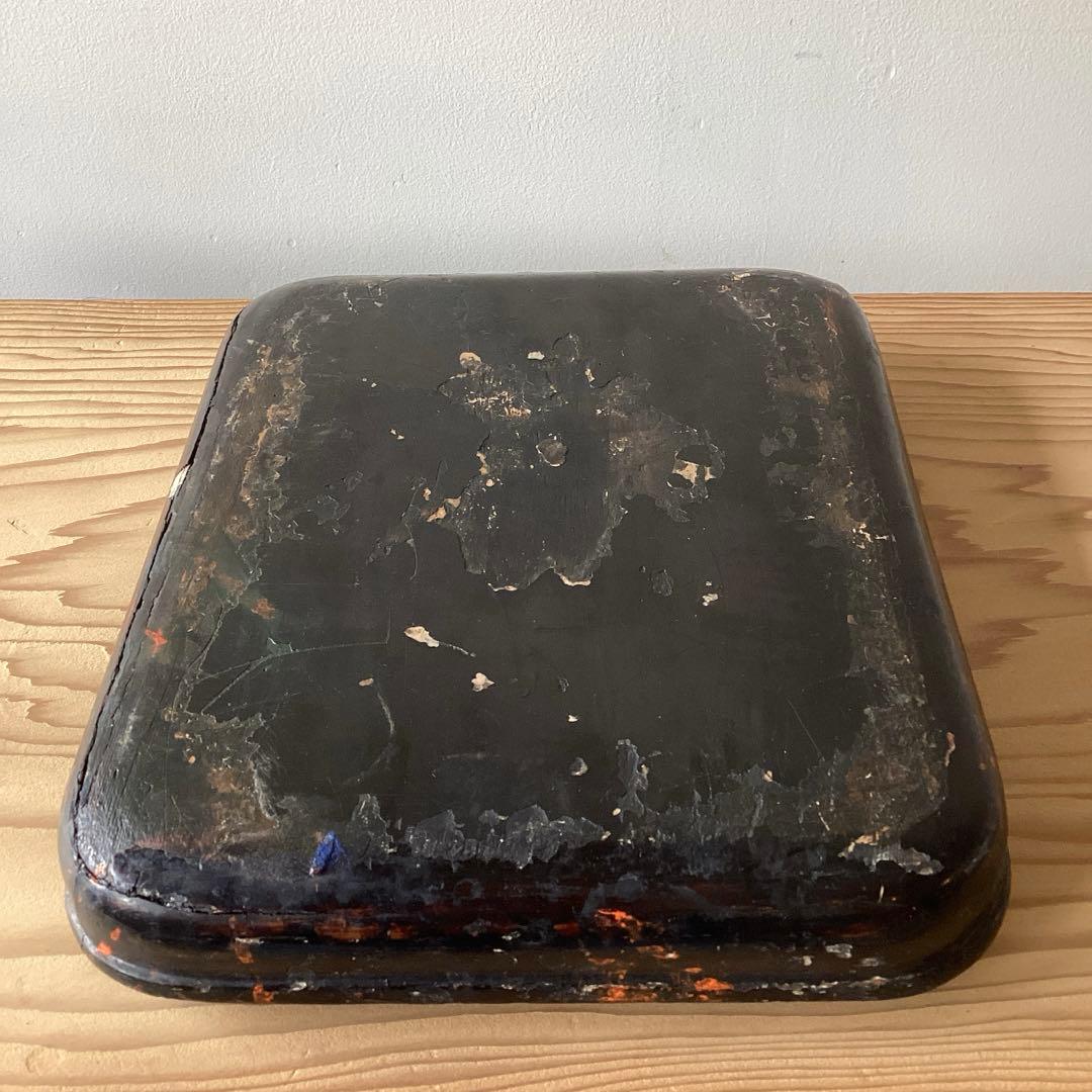 大きな硯と箱　眞彰　共箱付　書道具　蓋付　古硯　中国 時代物
