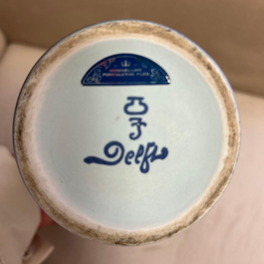 オランダ　ロイヤルデルフト Delft フラワーベースヴィンテージ陶器