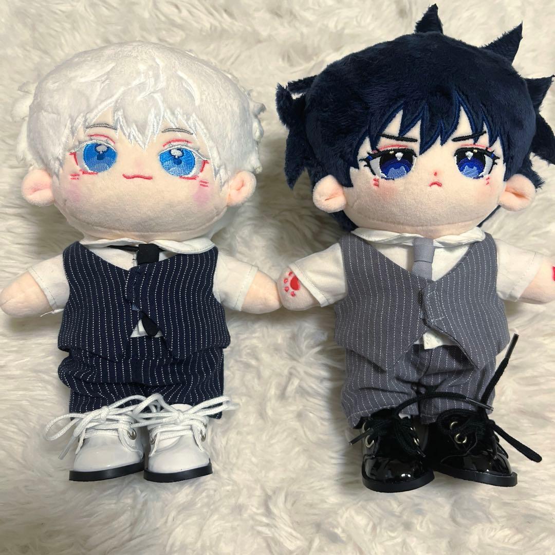 呪術廻戦 属性 五条悟 & 伏黒恵 20cm 着せ替えぬいぐるみ