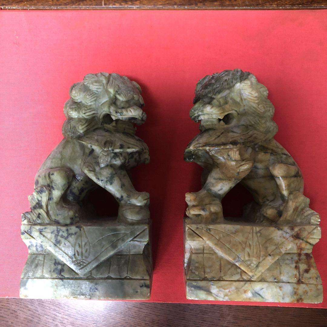 獅子一対置物（石像）