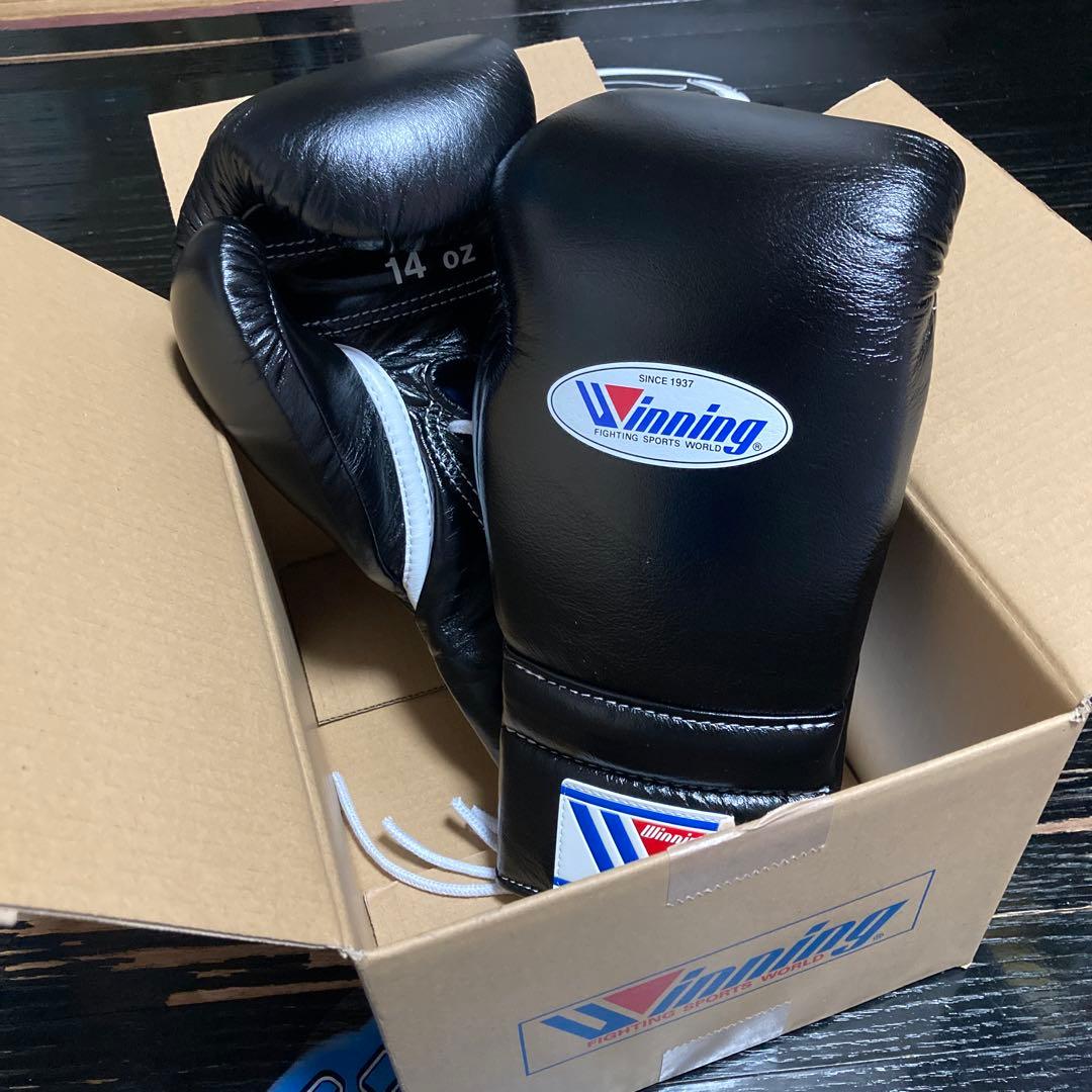 ウイニングボクシンググローブ14オンスひも式