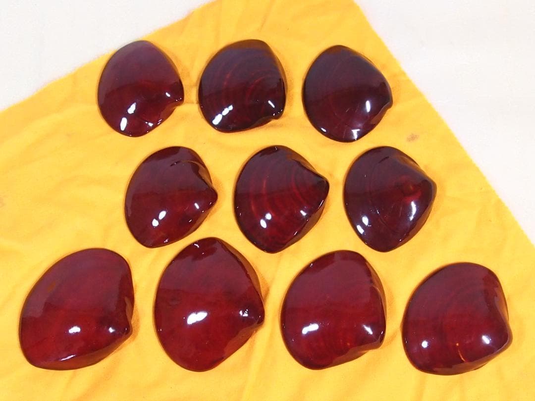 【未使用】輪島塗 八重門漆器店造 蛤内朱溜塗 珍味入 5客 貝合わせ珍味器 漆器